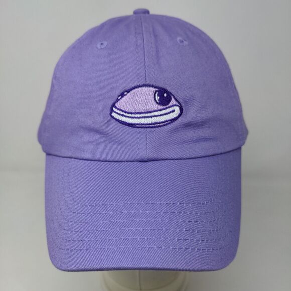 Newt Men's Slideback Hat Purple Adjustable 100% Cotton Embroidered Frog Logo - Picture 2 of 7